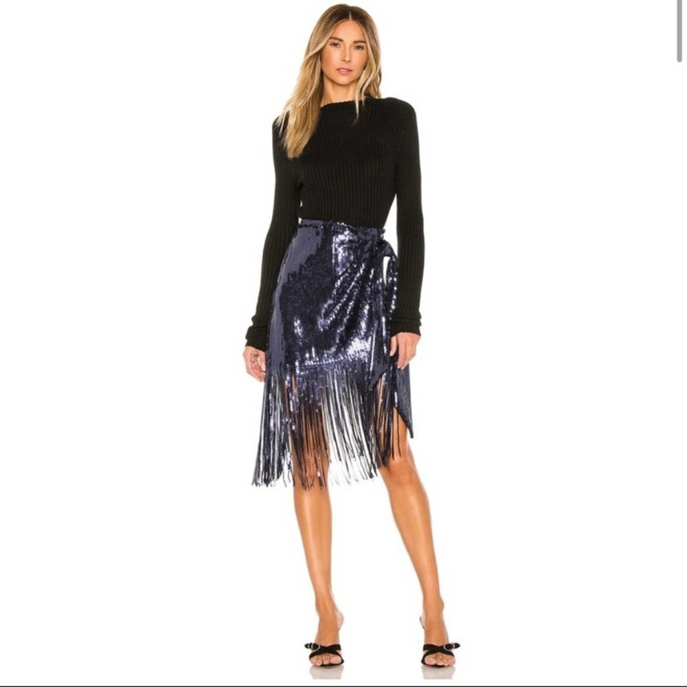 House of Harlow 1960 Camelia Skirt, Navy Sequence
